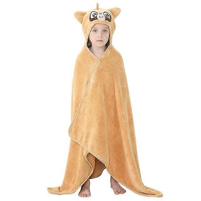 Bathrobe Children's Bathrobe Micron Super Soft 80*130 Micron Raccoon Brown