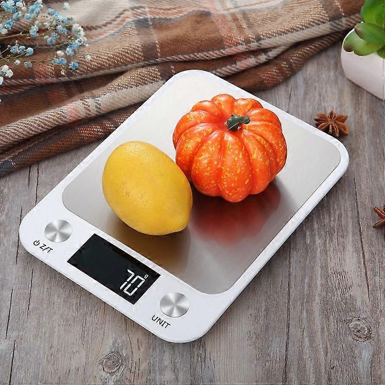 High Precision Kitchen Digital Scale Electronic Gram Scale (White 5kg/1g)
