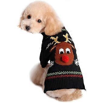 Rode Neus Rendier Trui Huisdier Vakantie Kleding Kat Trui Hond Trui Winter (2XL)