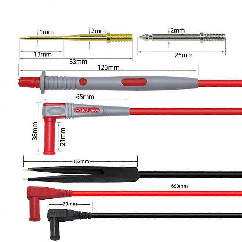 P1503E Series Universal Multimeter Probe Test Leads Kit Replacement Needle Tester Tip IC SMD Test Ho