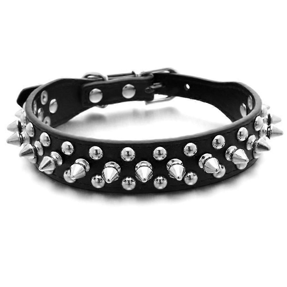 Spike Rivet Leather Dog Collar Cat Dog Small And Medium Pet