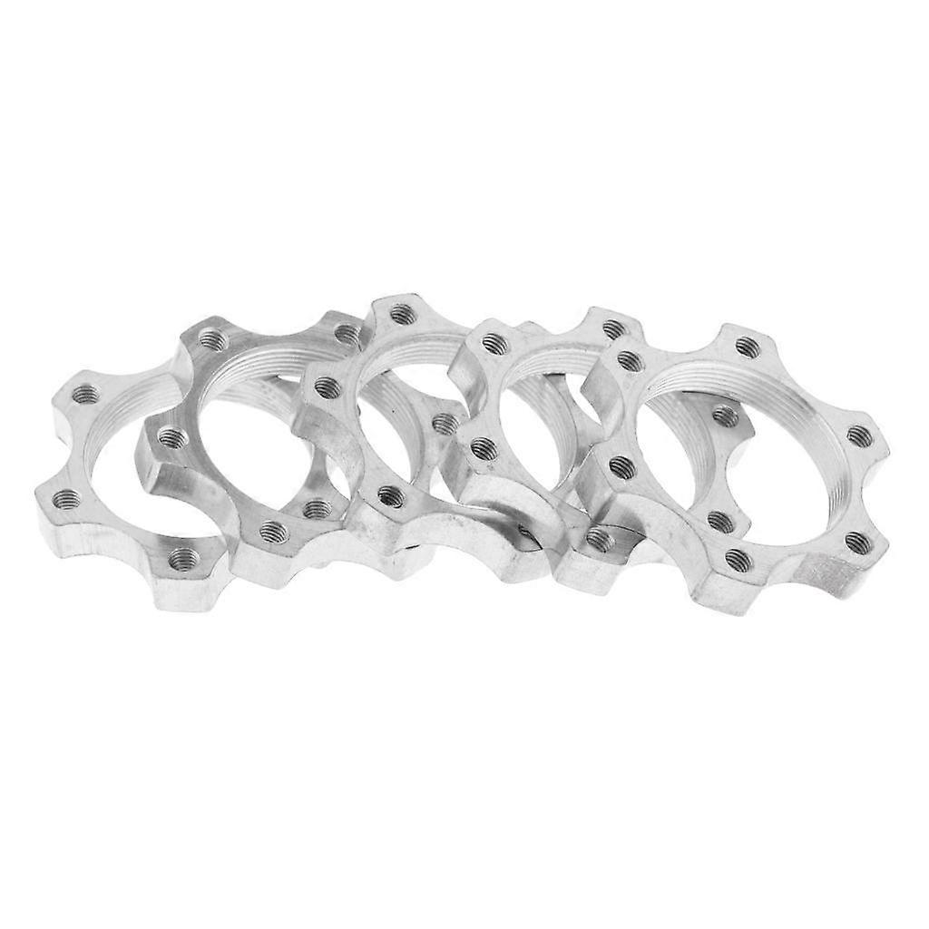 5Pcs Bicycle Hub Nut Disk Disc Brake Centrelock Hub Adaptor Rotor 6Bolt Hole