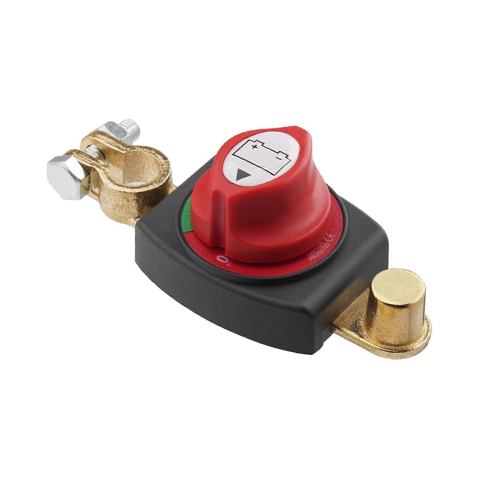 Battery Disconnect Switch 275-Amp Waterproof 12-48V Top-Post Marine Battery Cut-Off Switch For Car, RV, UTV, Boat