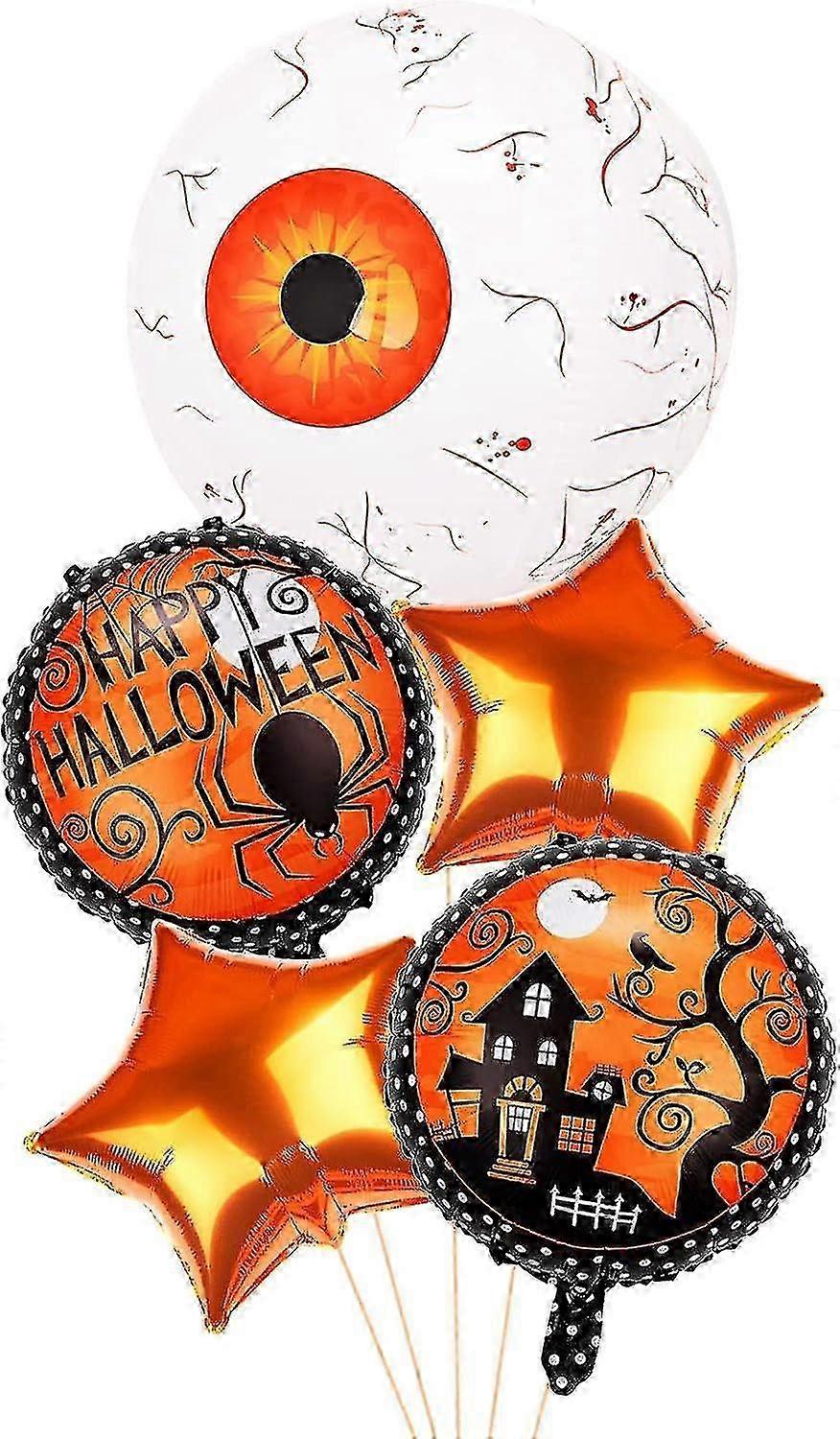 フォイルハロウィンバルーンセット - 怖い目のパーティーデコレーション