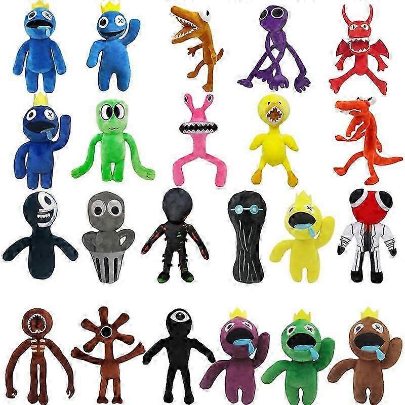 קשת חברים קטיפה דלתות צעצוע קריקטורה דמות דמות בובה Kawaii מפלצת כחולה צעצועים ממולאים רכים לילדים מתנות חג המולד