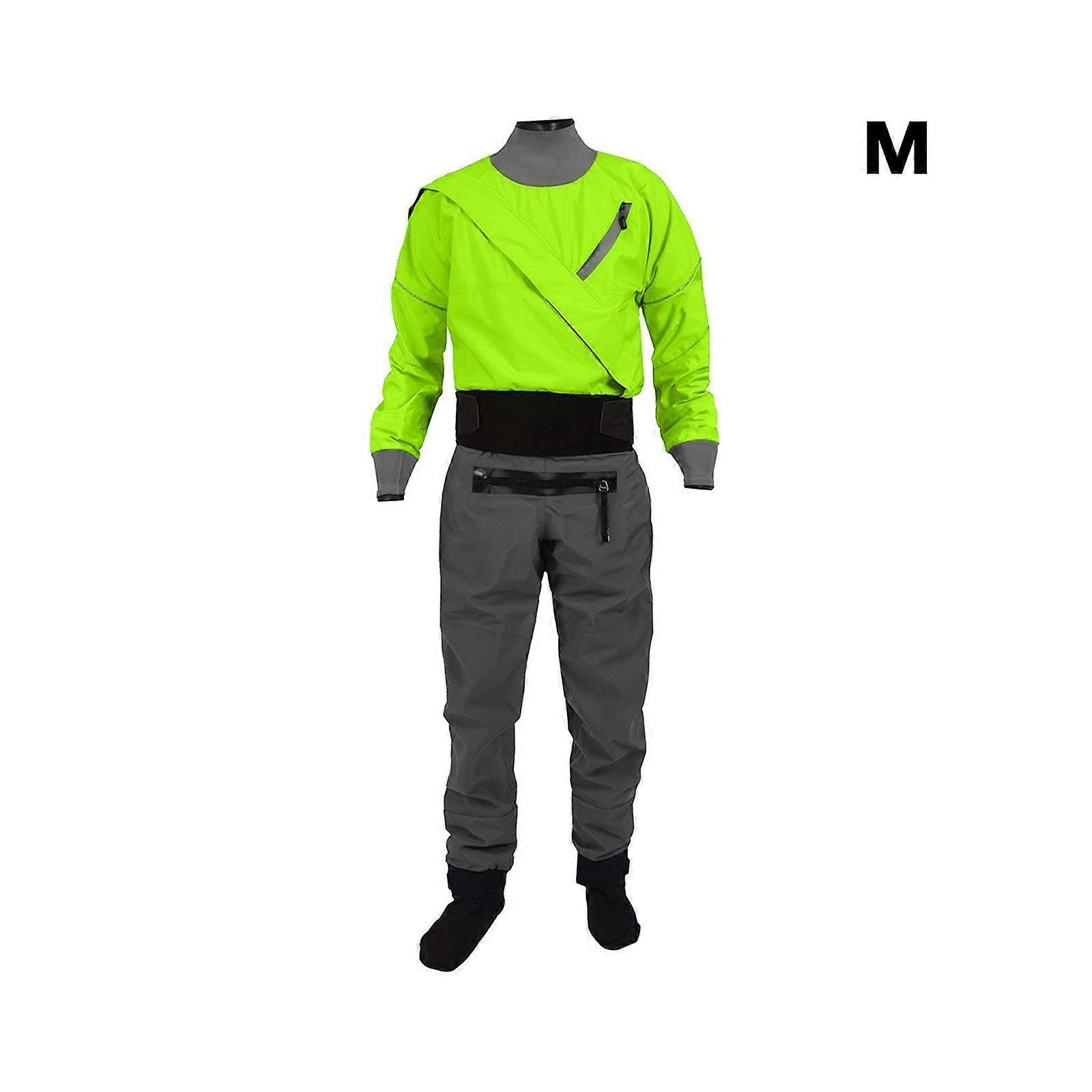 New Men 3-layer Waterproof Fabric Drysuit With Latex on Neck