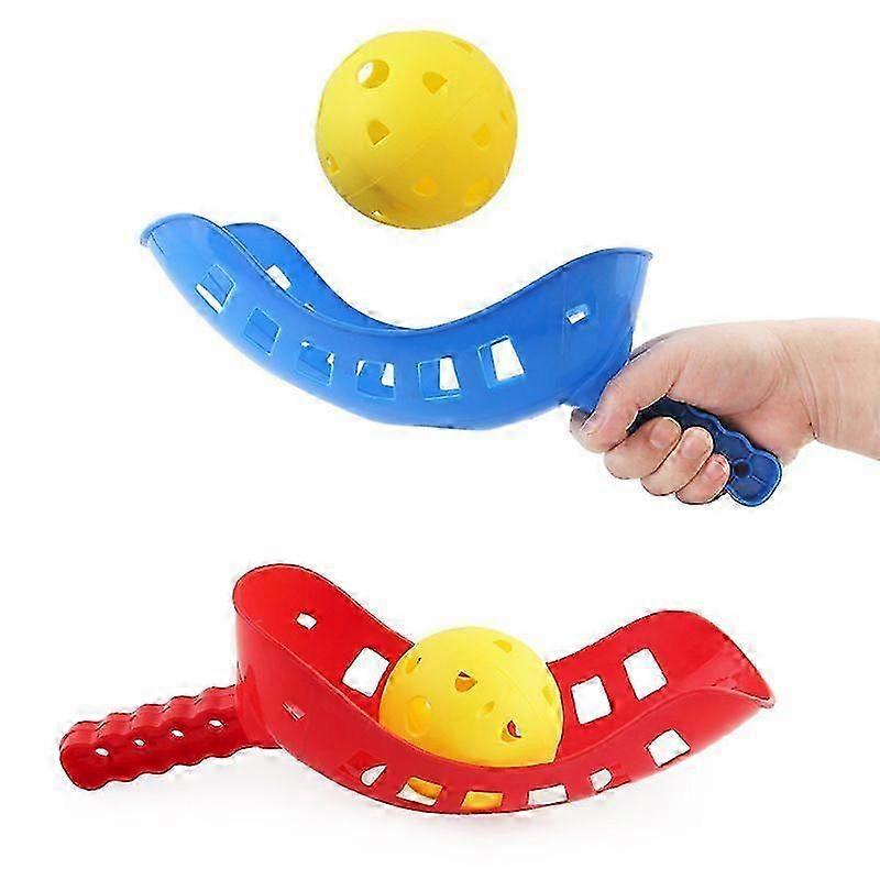 Scoopball set, 2 paddles, 2 balls, game of skill, includes resealable mesh bag