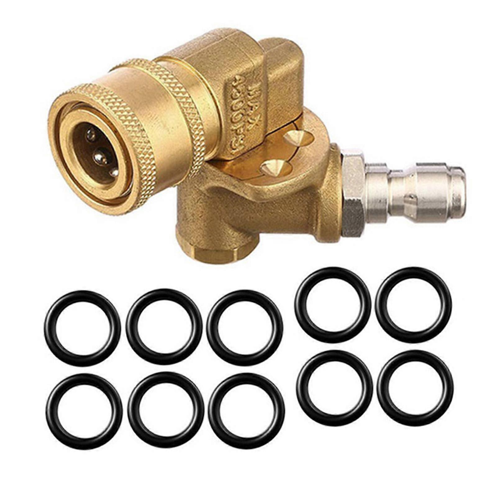 Quick Connect Brass Hose Nozzle Adjustable Cleaner Attachment with O Rings