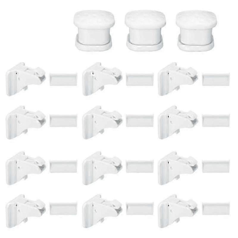 30 st magnetiska skåplås för barn, barnsäkert kit