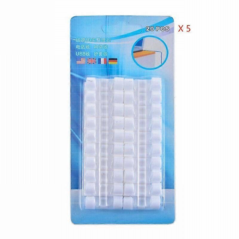 20-100 pieces cable clips, cable holder, self-adhesive cable clamps, cable guide set