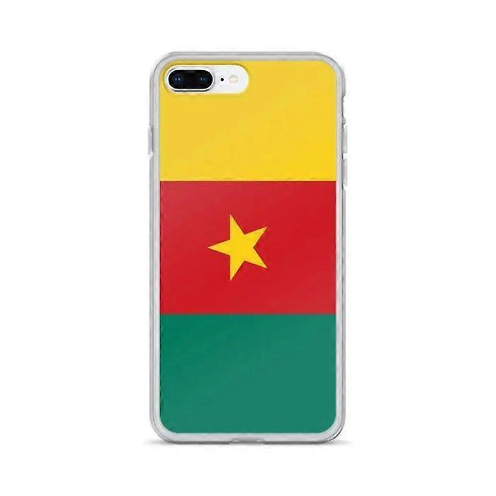 Phone Case - PIXELFORMA - Flag of Cameroon - Compatible with iPhone 7 Plus - Soft - Shockproof