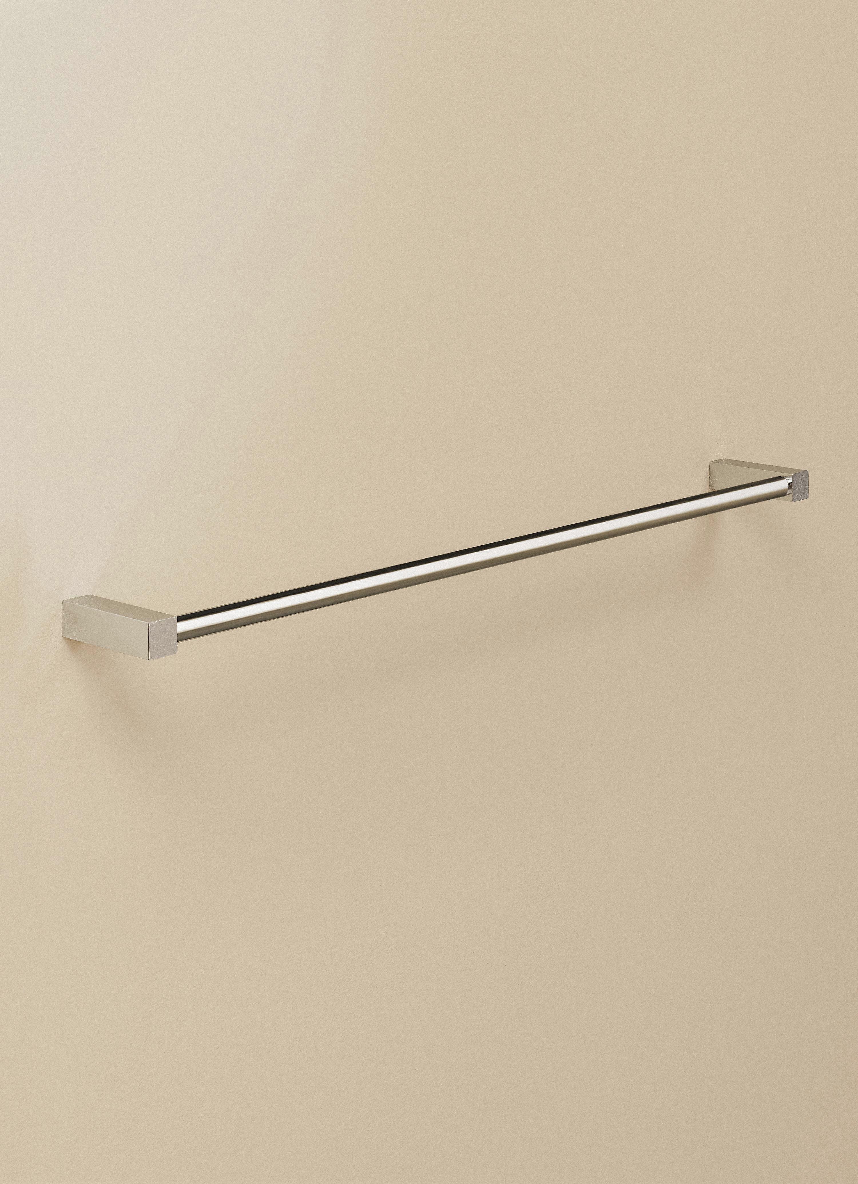 COSMIC Towel rail, Silver Gloss, Wall-mounted, 60 cm. Collection METRIC