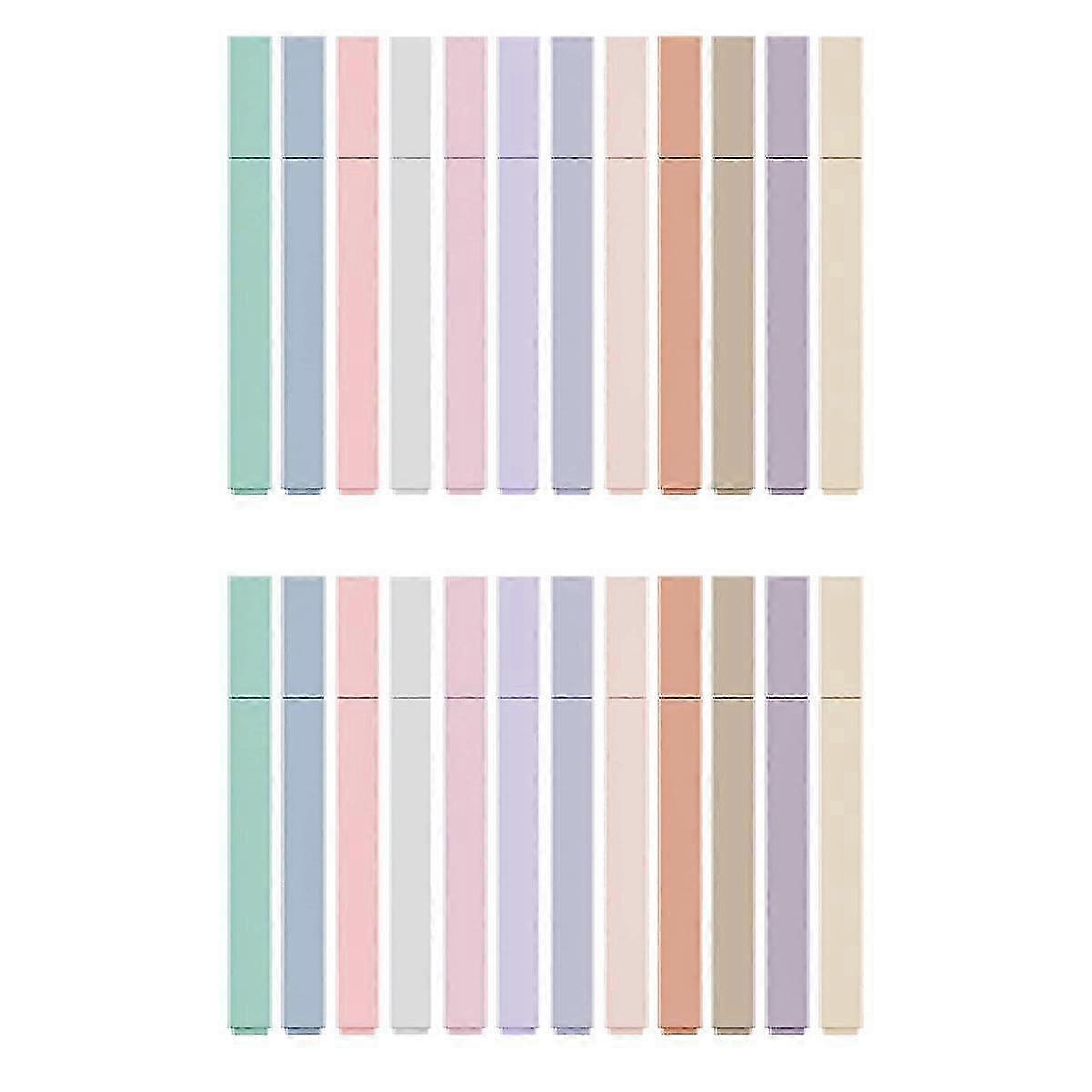 2X Aesthetic Highlighters Cute Assorted Colors Bible Highlighters Pens No Bleed with Soft Tip 12 Co