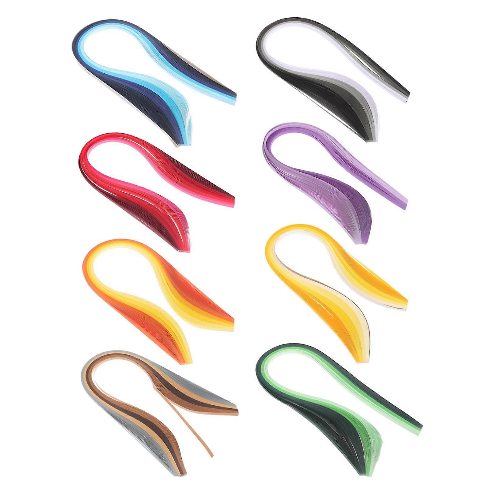 8Pack Gradient Quilling Strips Paper Filigree Kits for DIY Craft Handmade Art Paper Quilling Set Ref: 4099
