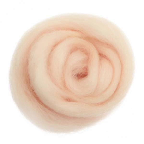 Premium Wool Roving for Needle Felting - Soft Pink Fiber Bundle