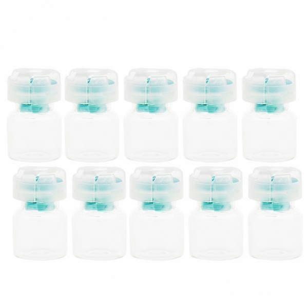 2-4pack Lots 10pcs Empty Clear Glass Dram Bottles Vials With Black Screw Cap