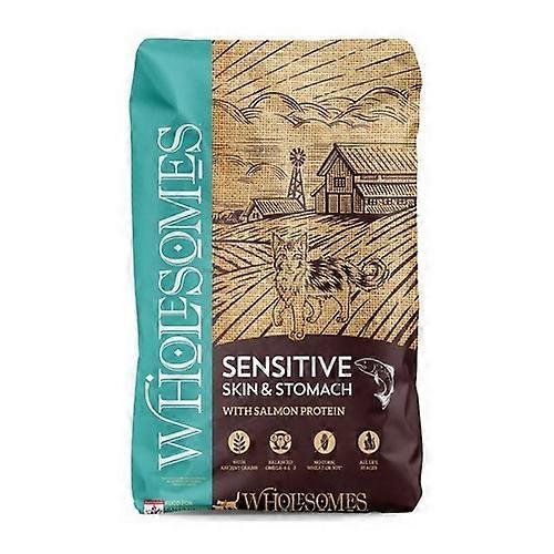 Sunde, sunde Sensitiv hud og mave med lakseprotein tørfoder til katte, 1 hver / 10 lbs