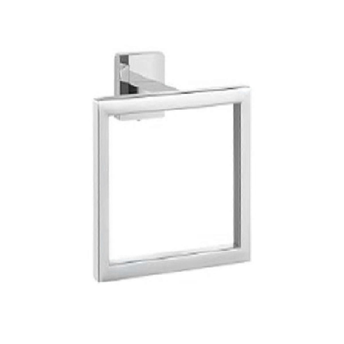 Square Towel Ring Bathroom Rack Towel Rack Hook Silver