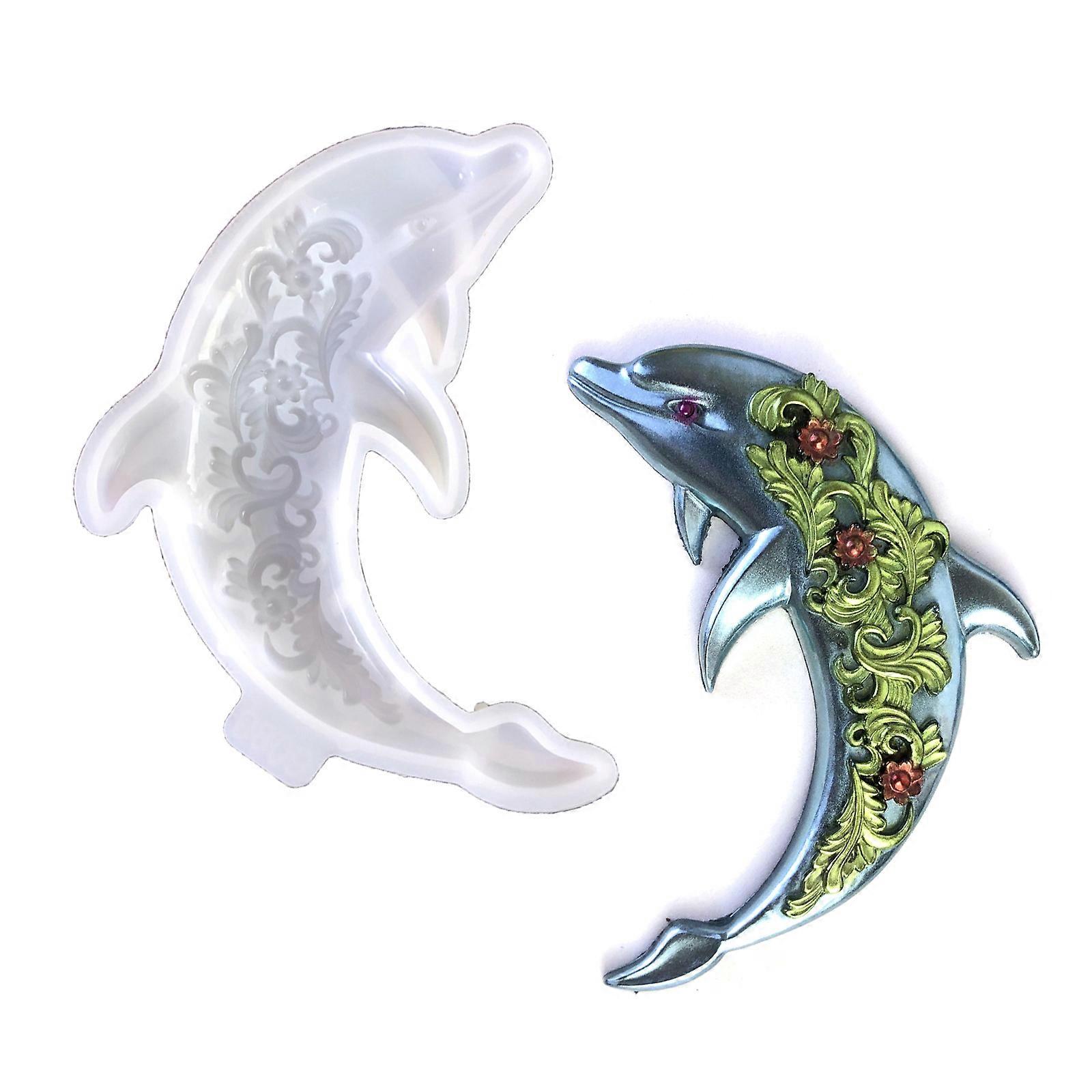 DIY Wandbehang Anhänger Form Rose Delphin Form Ornament Silikon Form Handwerk Herstellung Form Wanddekoration für Wohnzimmer