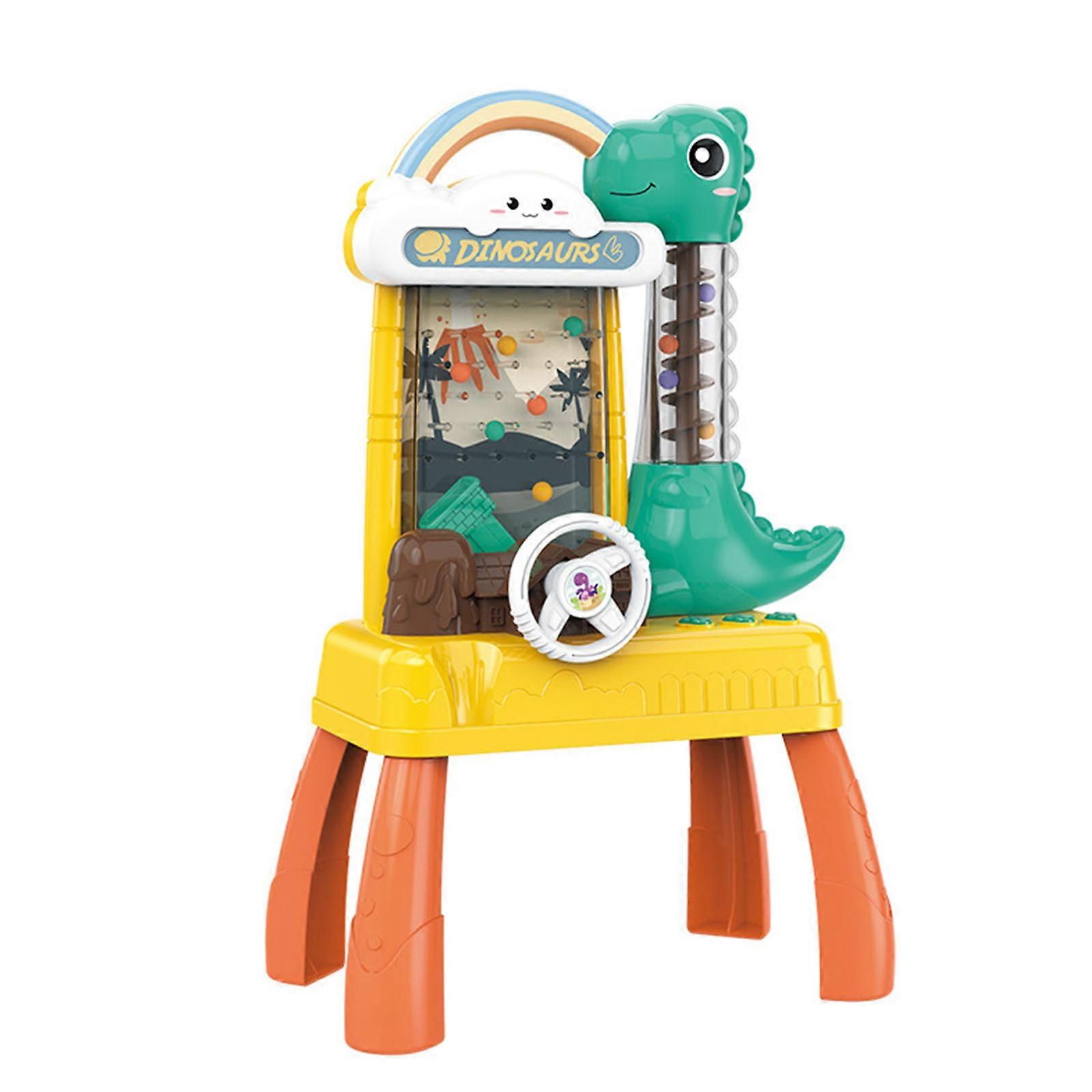 Educational Game Machine for Kids Pick Up Bean Board Game Looping Ball Toy Strategy Desktop Music Toy Child Learning Toy Yellow