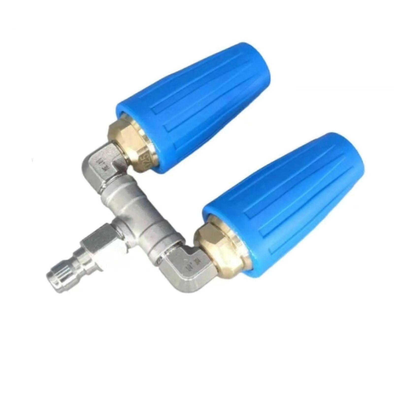 Highpressure cleaner nozzle with 6.35 mm quickconnect fitting, 360° rotatable turbo nozzle