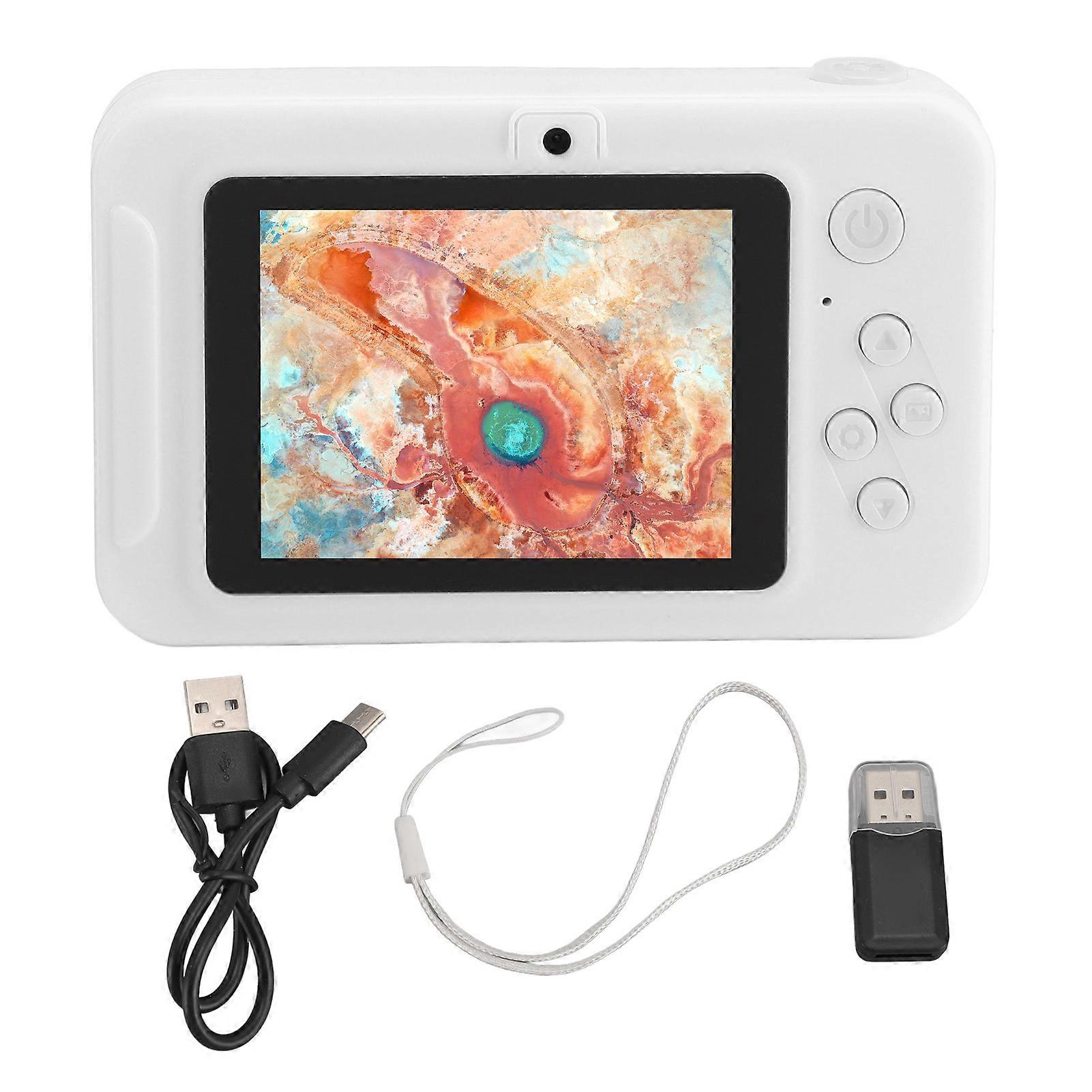 Digital Camera 1080P 40MP HD Dual Recording 8X Auto Focus Portable Zoom Digital Camera White