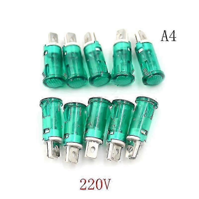 10pcs Rouge Vert Jaune LED Signal Indicateurs Lampes 10mm 12V 24V 220V