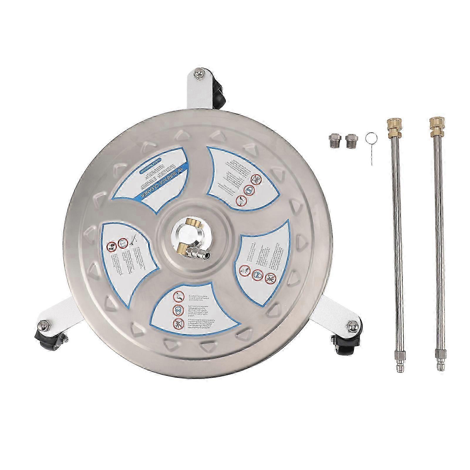 16 Inch Pressure Washer Surface Cleaner Stainless Steel Multifunctional Surface Cleaner For Courtyards Floors Wall Tiles