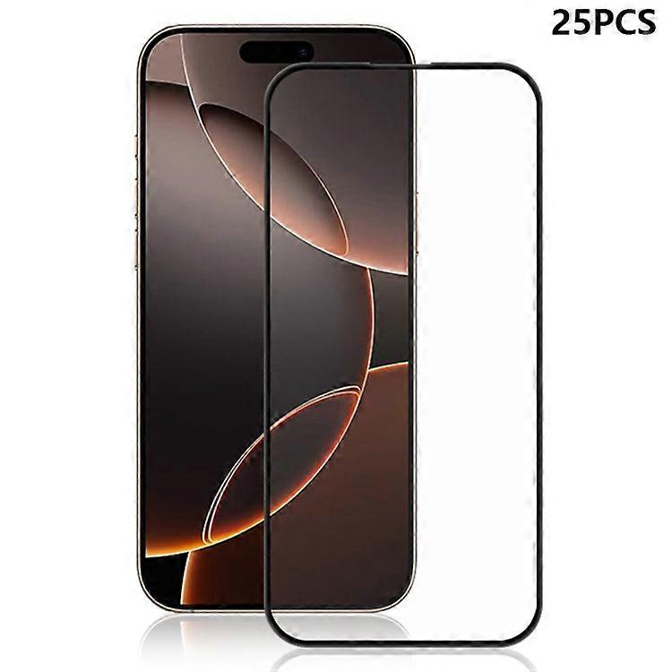 MOCOLO 25Pcs Compatible For iPhone 16 Pro Screen Protector 3D Curved Tempered Glass Full Glue Film
