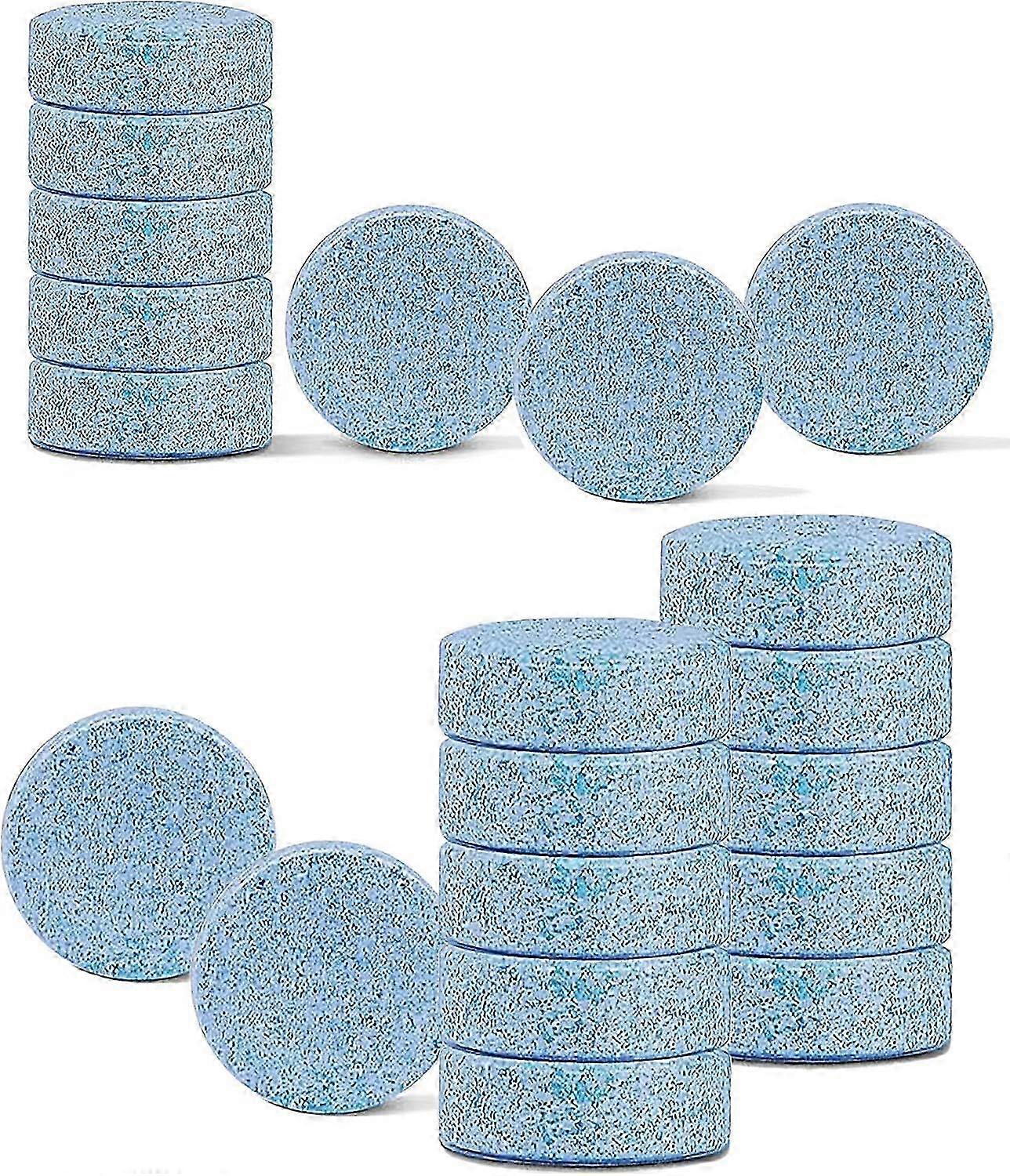 20 Pieces Concentrated Solid Windscreen Washer Tablets for Car Windshield, Glass, and Kitchen Windows Cleaning