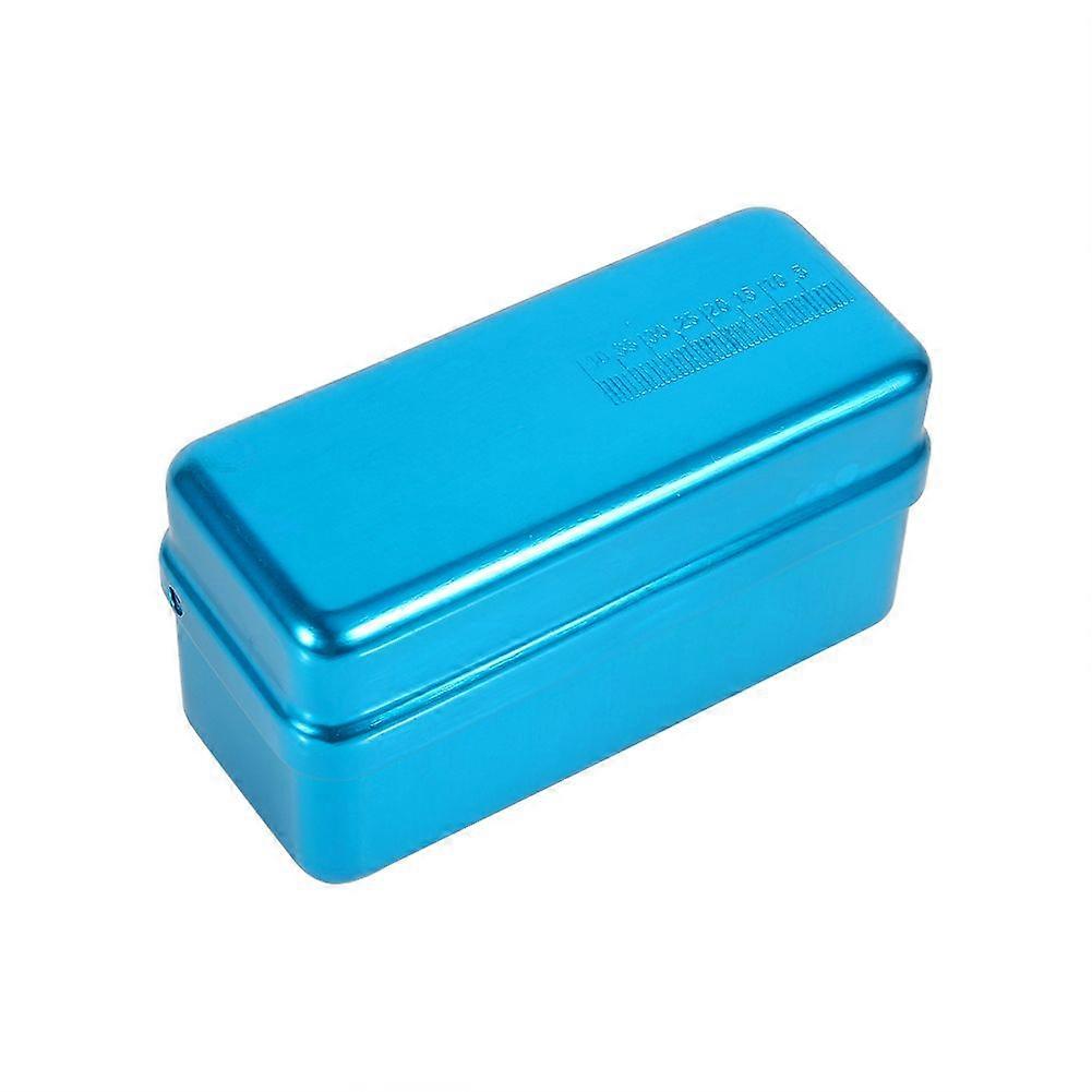 Högkvalitativ 72-håls nållåda för tandsterilisering av aluminiumlegering (blå)