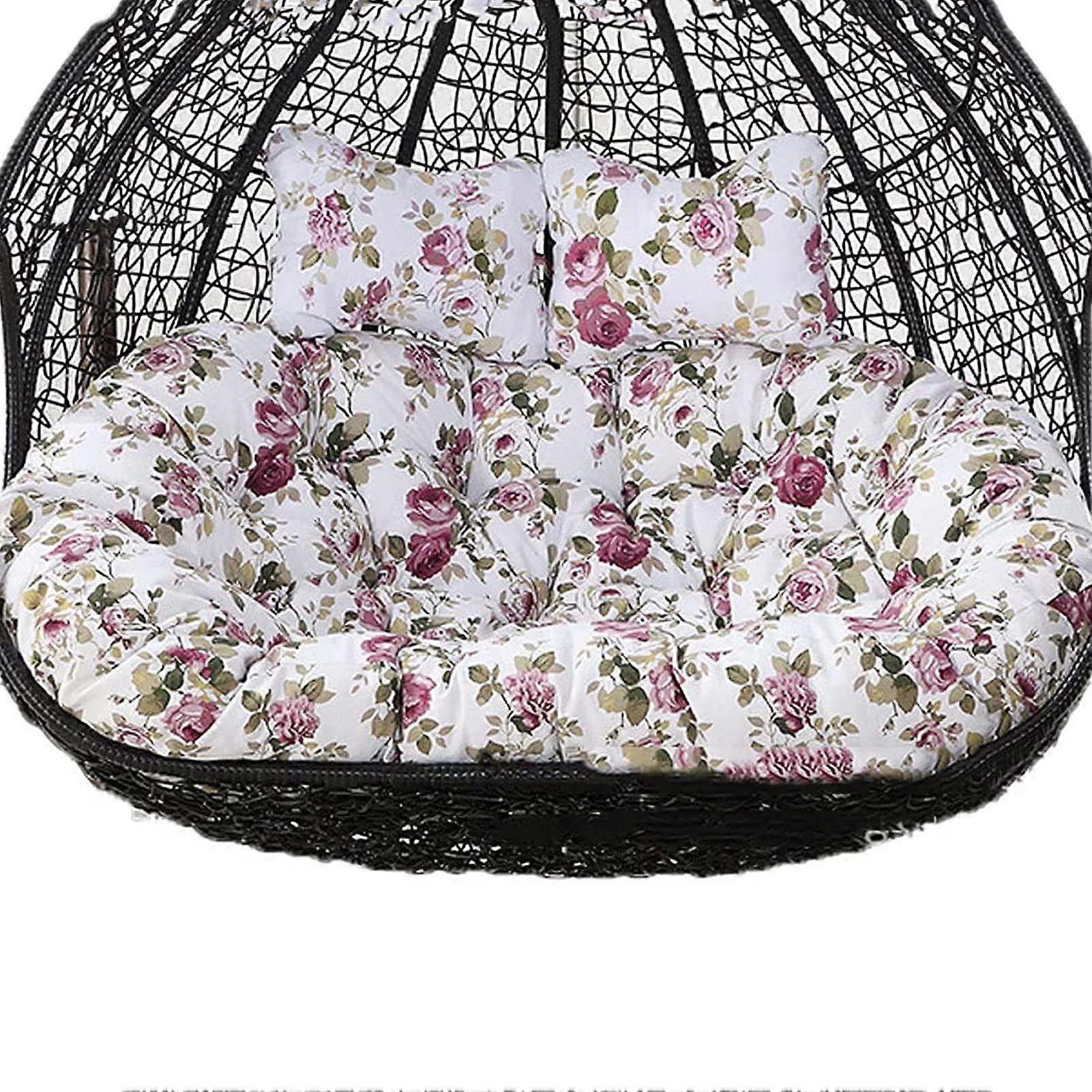 double seat cushion, colorful flower pattern, detachable 2seater hammock, swing chair cushion for garden