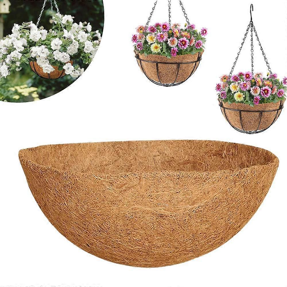 Round coconut fiber liners for hanging baskets, planters, 20.3cm