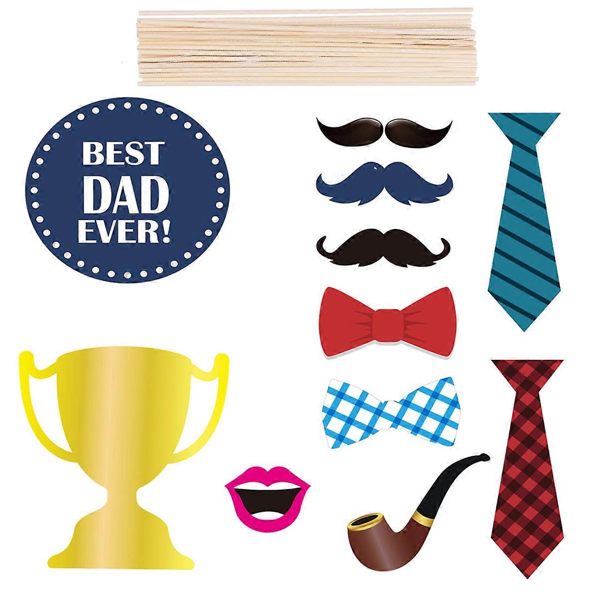 Father's Day Photo Props Party Supplies Assorted Color 21 * 18 Cm 21Pcs