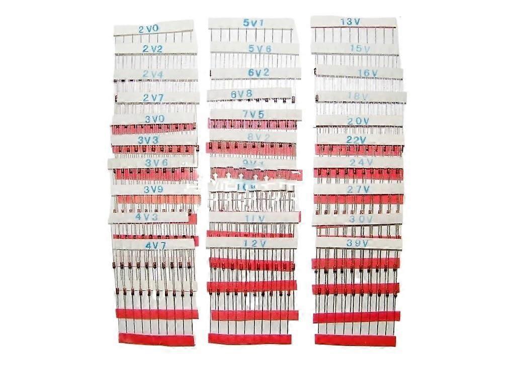 30 Kinds of Specifications 0.5W Row with Zener diode Sample Package, a total of 300 2V039V DO35
