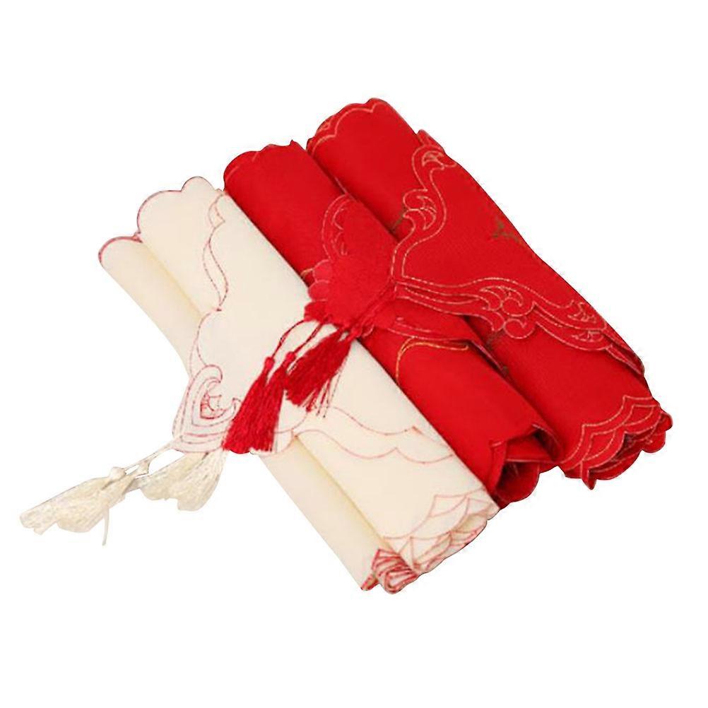 Christmas Style Tablecloth Red Decorative Rectangular Protective Table For Xmas Party 1Pcs