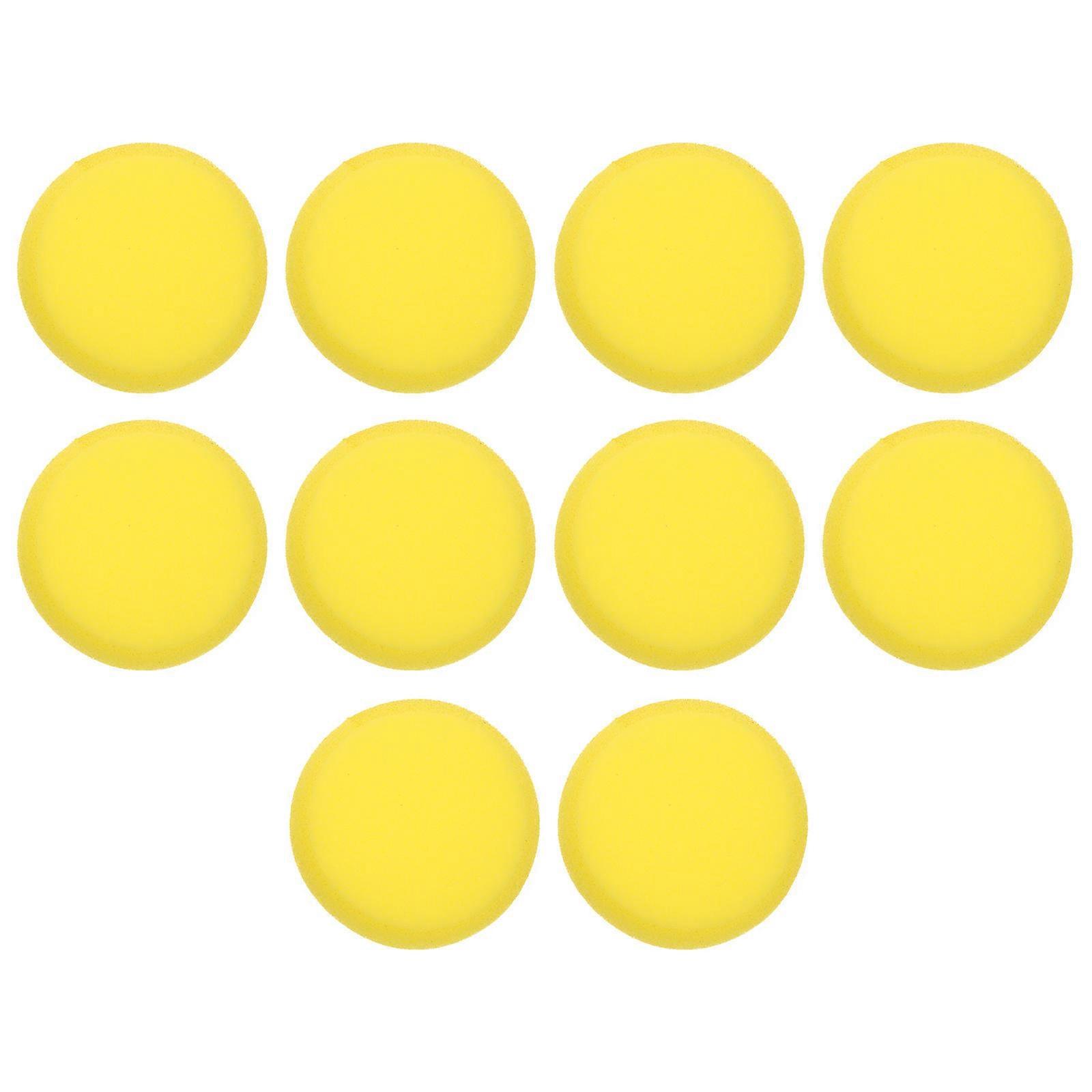 Éponges rondes souples pour les projets artistiques des enfants stimulant la créativité avec un matériau éponge durable jaune 10 pièces