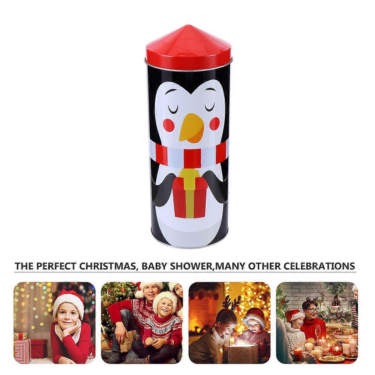 Tinplate Storage Box Gifting Christmas Theme Pattern 24.5x9cm Storage 1Pc