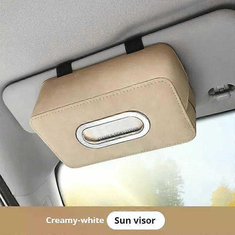 Car Tissue Box Holder Genuine Suede Cover Suitable for Tesla Model 3 Y S X Cybertruck Seat Armrest Mount Multiple Installation Methods