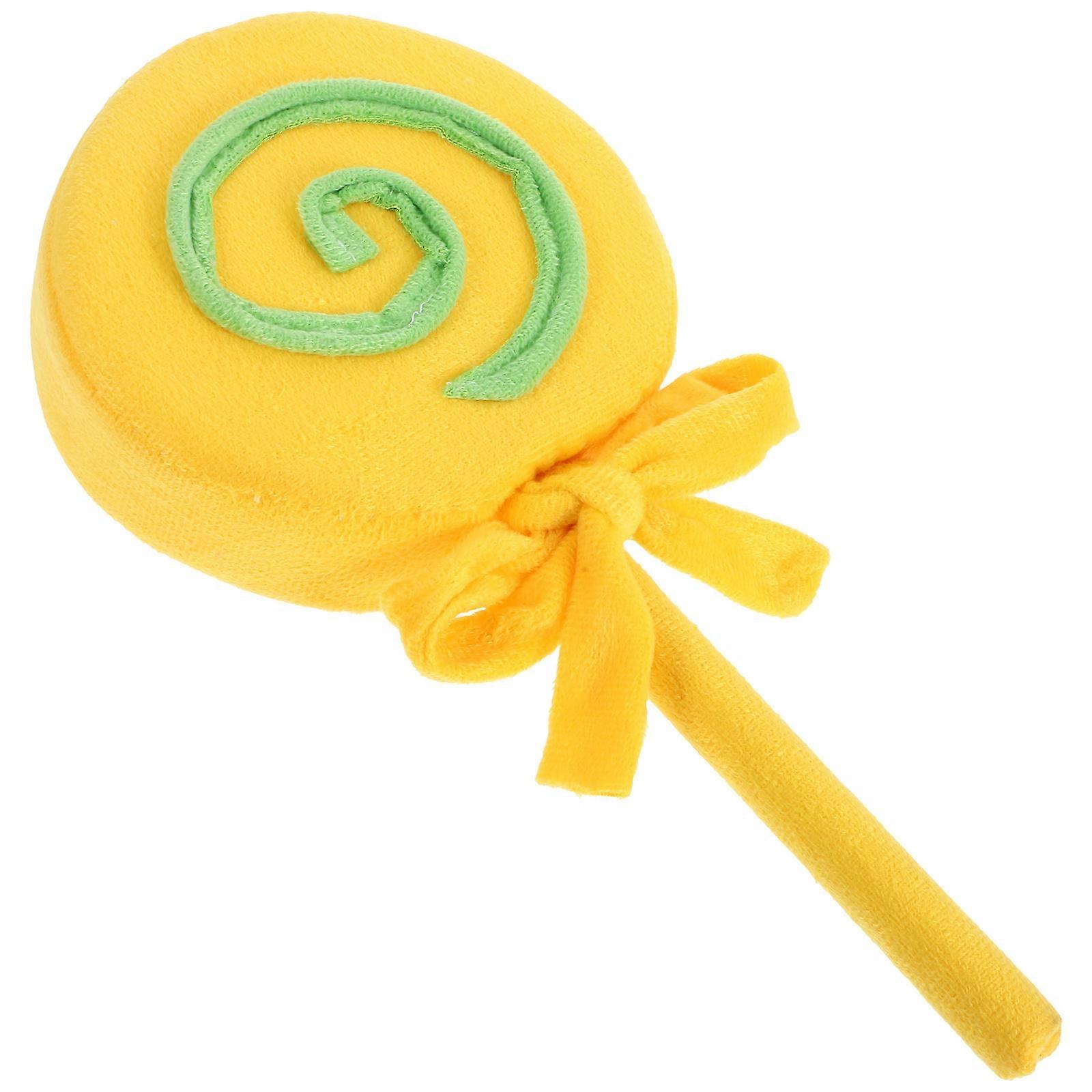 Large Lollipops Lollipop Prop Yellow Color For Event Planners Realistic Design 27.00X14.00X4.00cm Simulation Prop 1Pcs