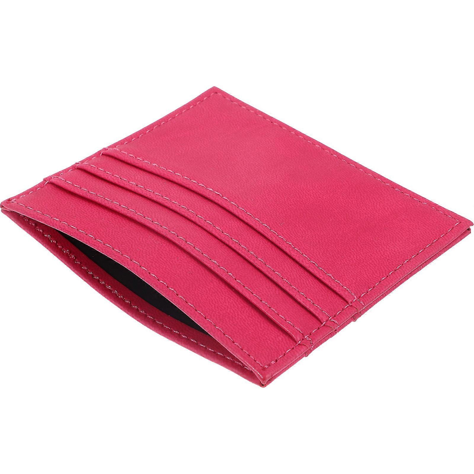 Multi Functional Card Case Organizing Cards Unisex Simple Pu Leather 1Set