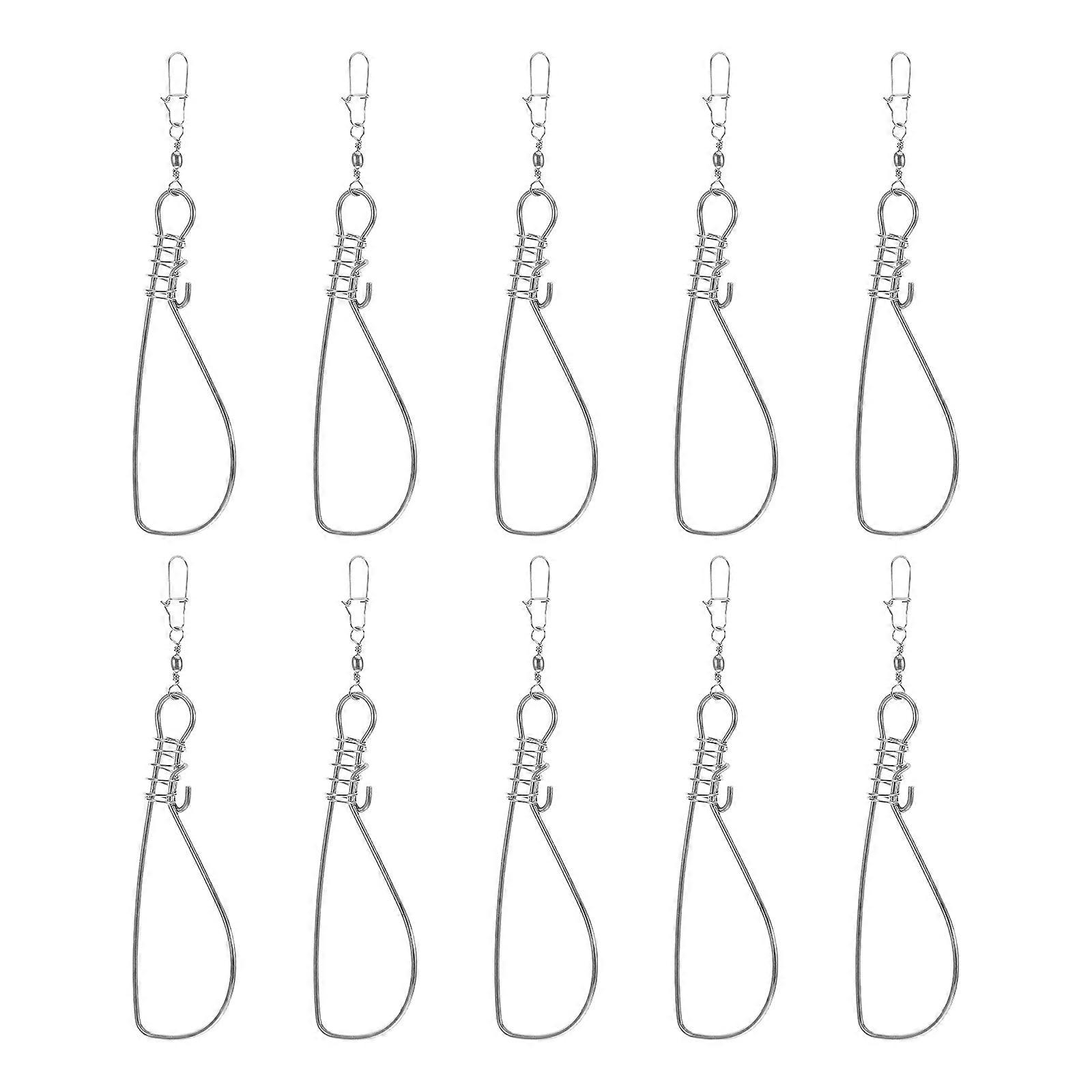 The product you're referring to appears to be a set of **10 stainless steel fishing snap buckles**, designed for both **freshwater and saltwater