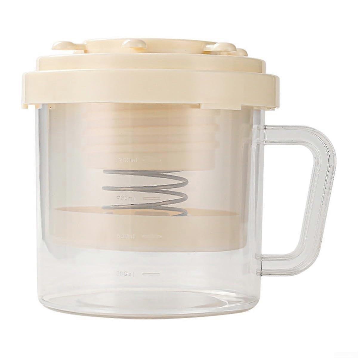 Yogurt sieve with lid for quick homemade Greek yogurt creation, fine mesh bag, leakproof, transparent (white)
