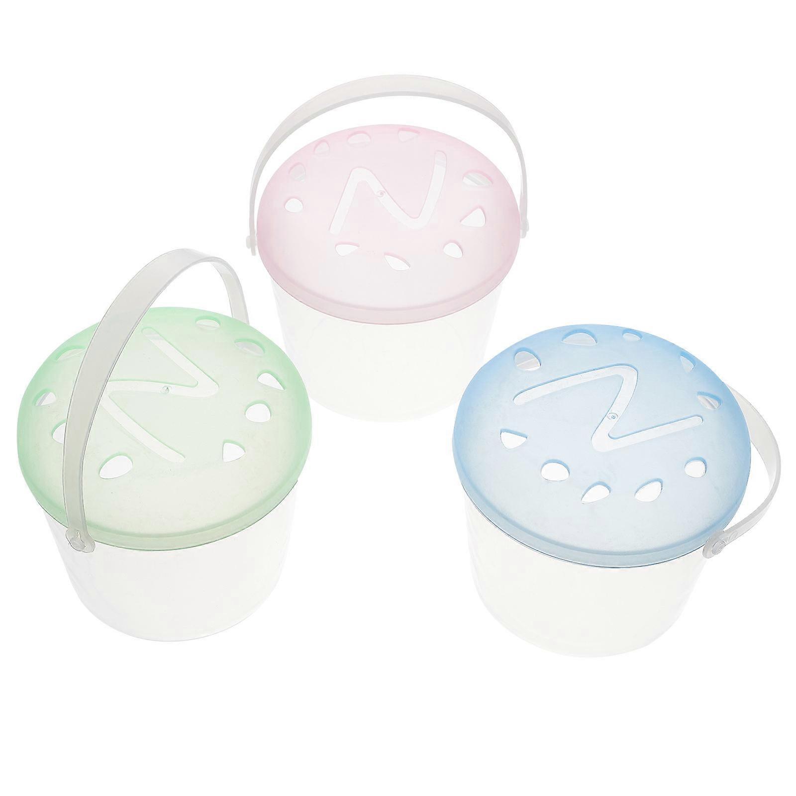 Small Pets Carrying Cases Made of Durable Plastic for Storage with Assorted Colors 3pcs