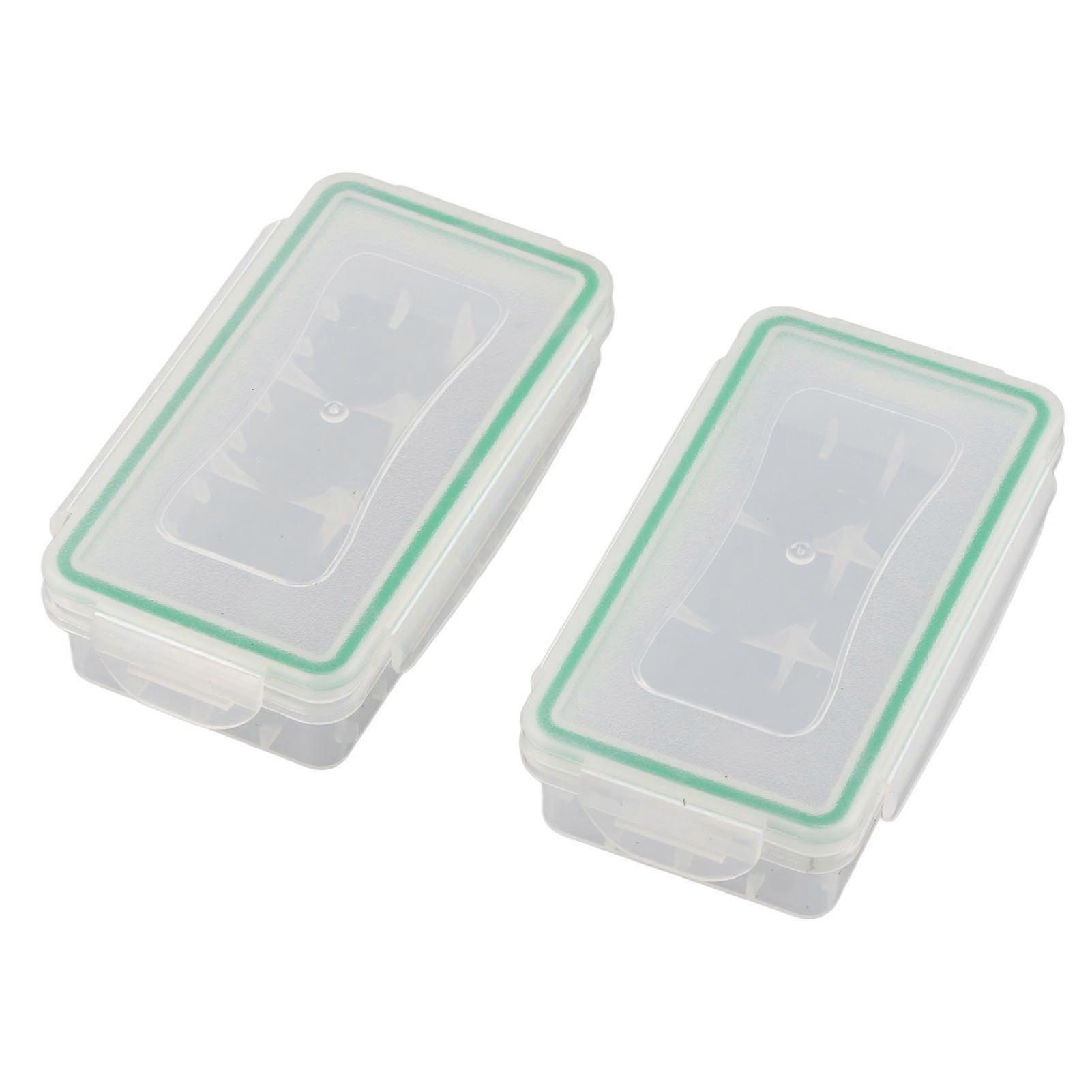 2 Pack 18650 Battery Storage Box Waterproof Protective Case Holder