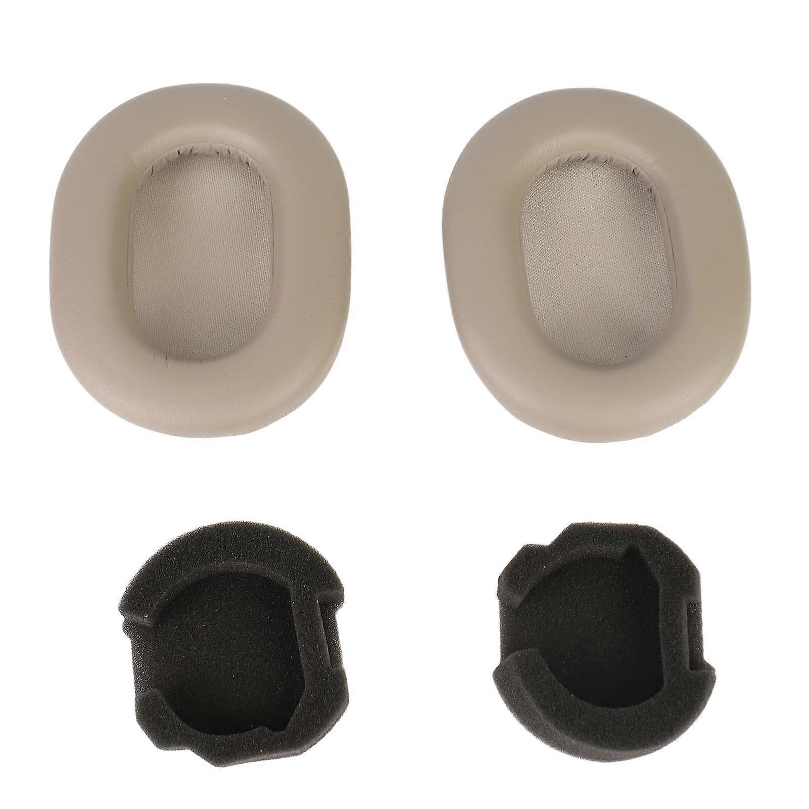 Coussinets d'oreille en cuir protéiné, isolation phonique, mousse à mémoire de forme, pour casque sans fil WH 1000XM5, couleur platine et argent