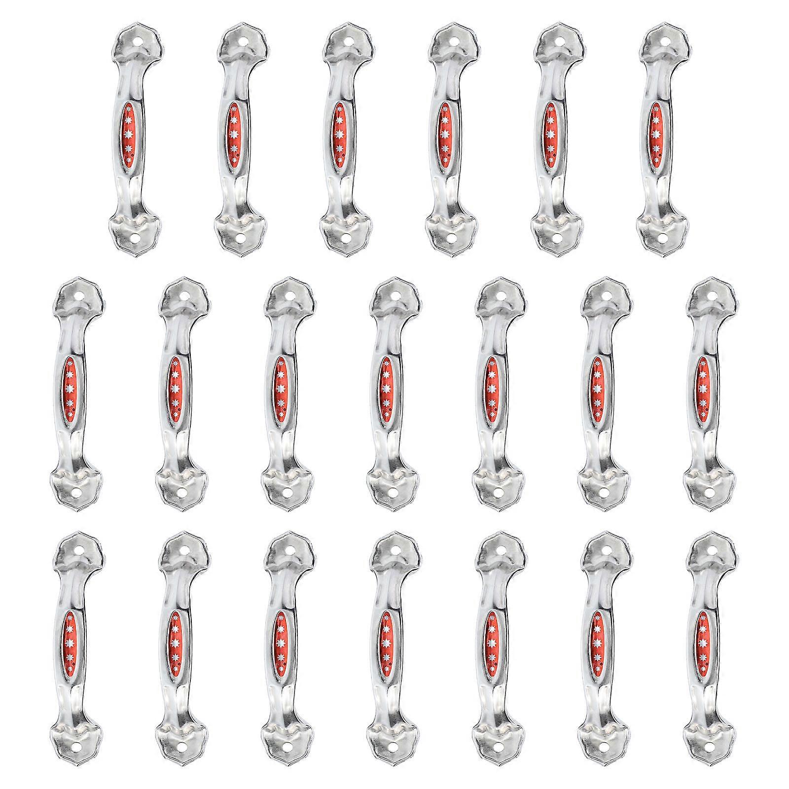 20pcs Stainless Steel Door Handles for Home Use Silver Color Easy to Install Practical and Durable