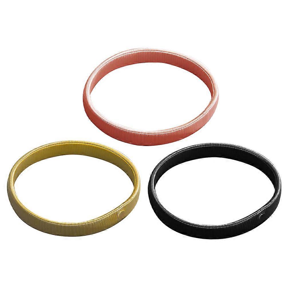 3pcs Metal Bartender Armbands – Elastic Stretch Sleeve Holders for Men & Women – Lightweight & Comfortable, Gold Rose Design