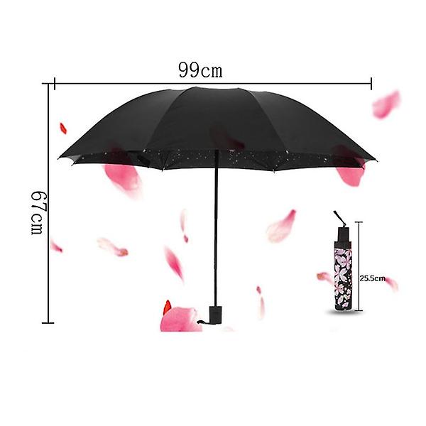Uv Protection Sunscreen Small Fresh Cherry Blossom Umbrella Rain