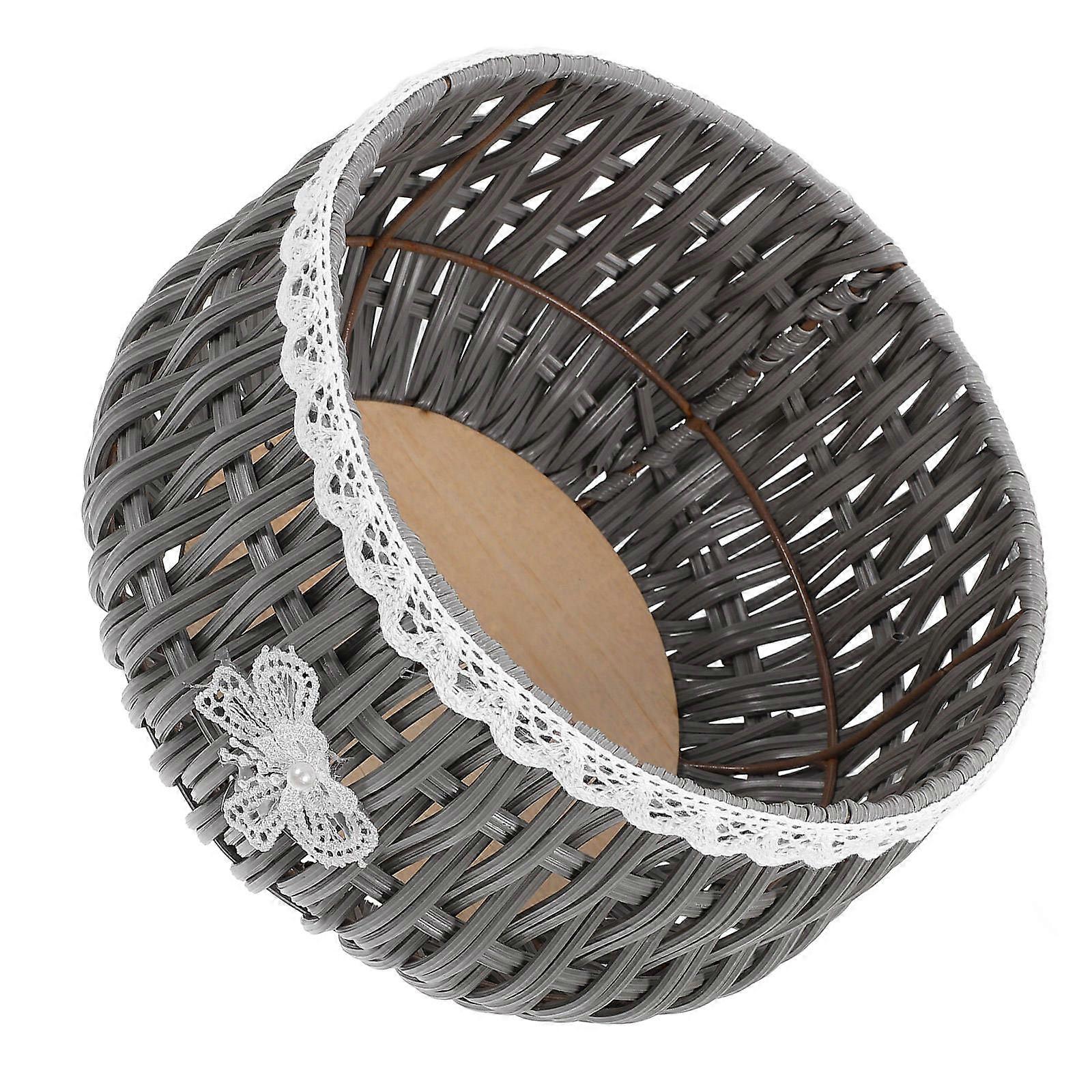 벽걸이 장식용 꽃 바구니 화분 바구니 야외용 회색 8.3X8.3X4.7인치 화분 1개